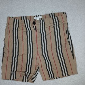 Burberry Tan Striped Kids Shorts